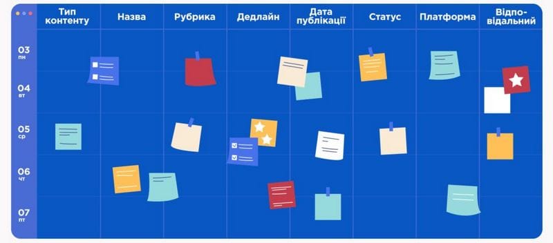 шаблон контент-плану